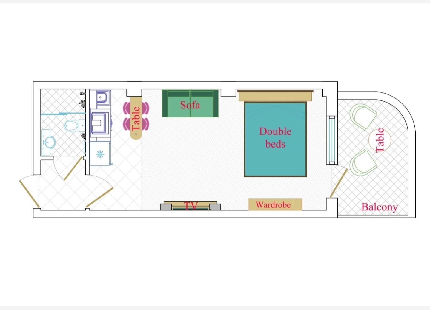 Leyla Apartments 2 바쿠 객실 사진